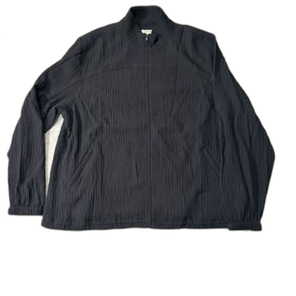 Orvis Women's XL Lightweight Textured Zip Jacket Black NWOT Travel Casual